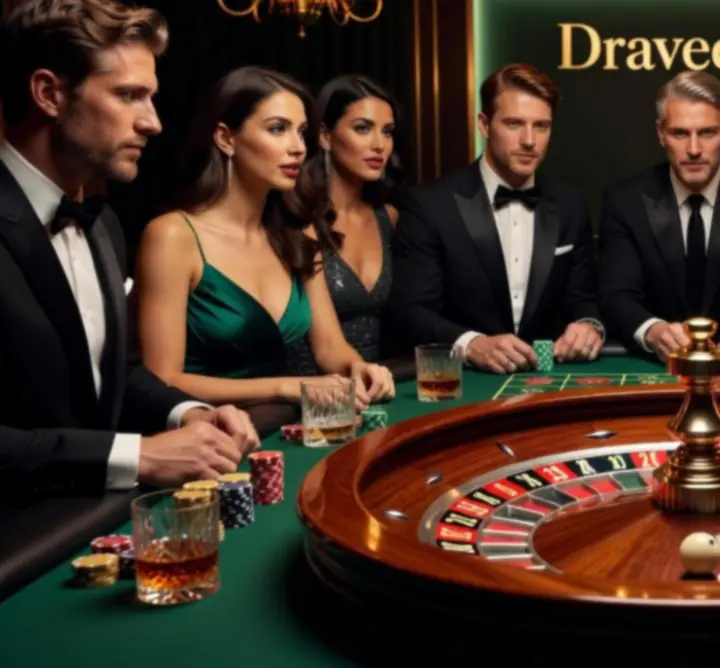 Rozgrywka przy ruletce w trakcie eleganckiego wydarzenia firmowego